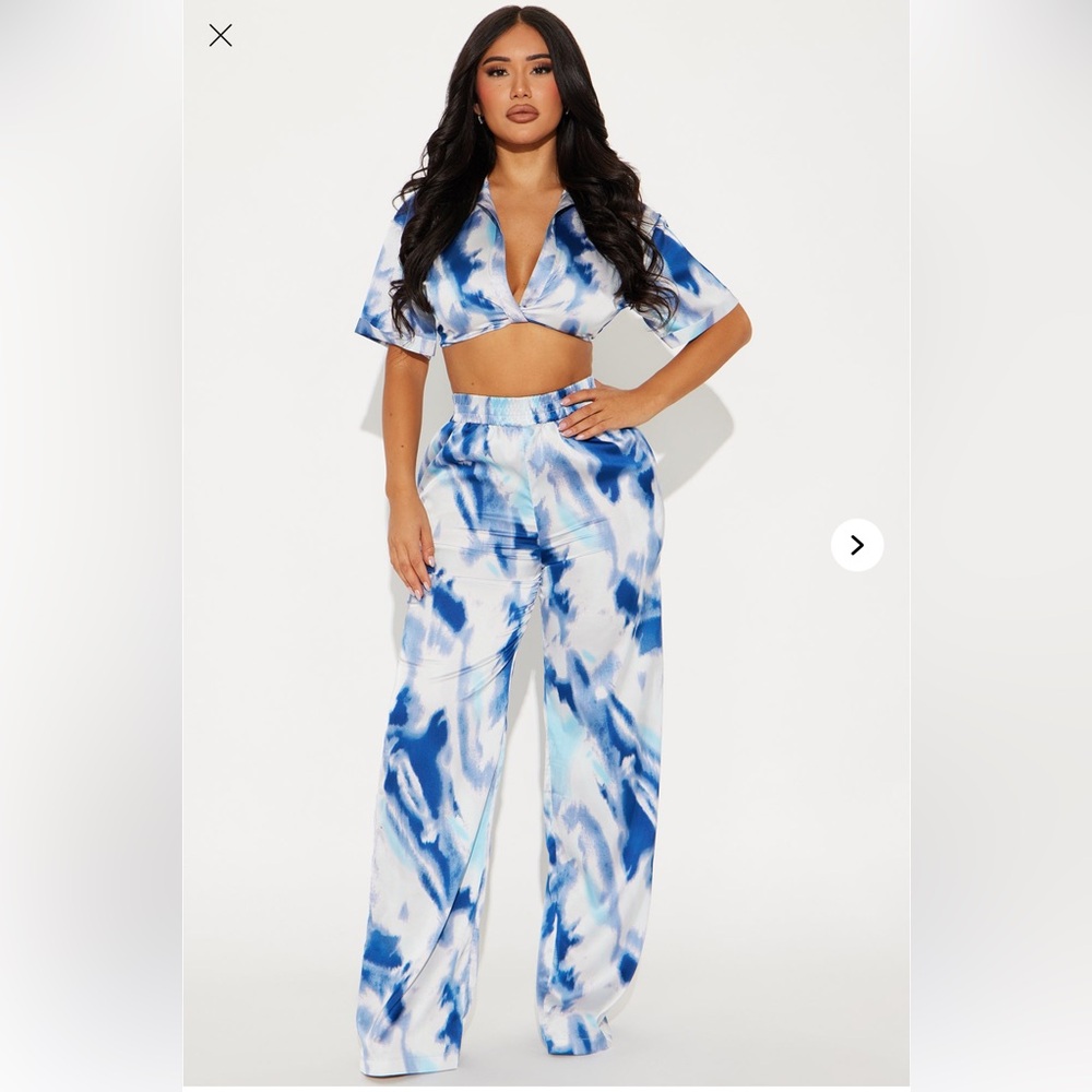 Blue Tie-Dye Women's Jumpsuit